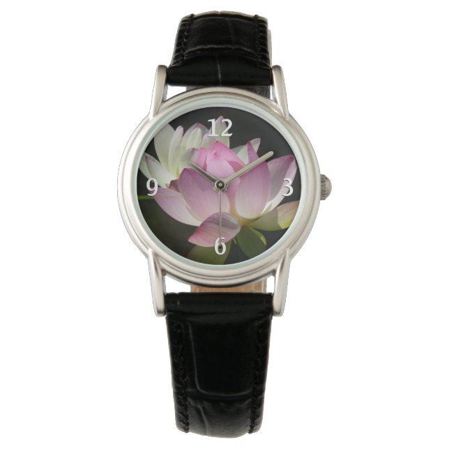 Reloj De Pulsera Pareja de flores de Lotus II (Anverso)