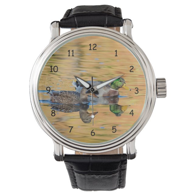 Reloj De Pulsera Pareja de Mallards (Anverso)