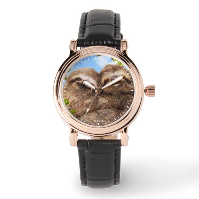Reloj De Pulsera Pareja de perezosos (Anverso)