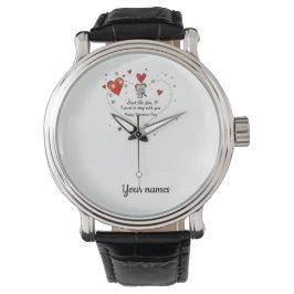 Reloj De Pulsera Pareja romántica pegada como pegamento San Valentí