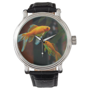Reloj De Pulsera Pares de Goldfish afortunado