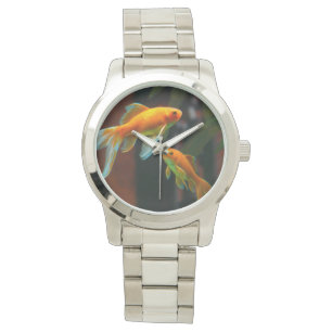 Reloj De Pulsera Pares de Goldfish afortunado