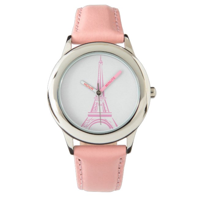 Reloj De Pulsera Paris Pink Eiffel Tower Watch (Anverso)