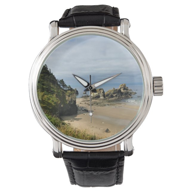 Reloj De Pulsera Parque Estatal Ecola, Playa Cannon, Oregón (Anverso)