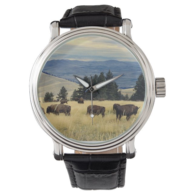 Reloj De Pulsera Parque nacional Bison Herd (Anverso)