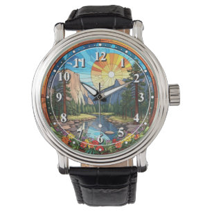 Reloj De Pulsera Parque nacional Yosemite Mosaico de Vidrio Manchad