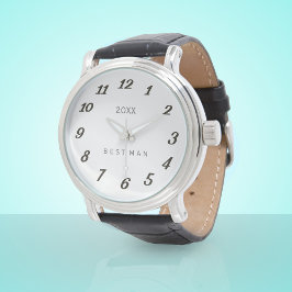 Reloj De Pulsera Partido Británico Mejor Hombre Groomsmen Boda Watc