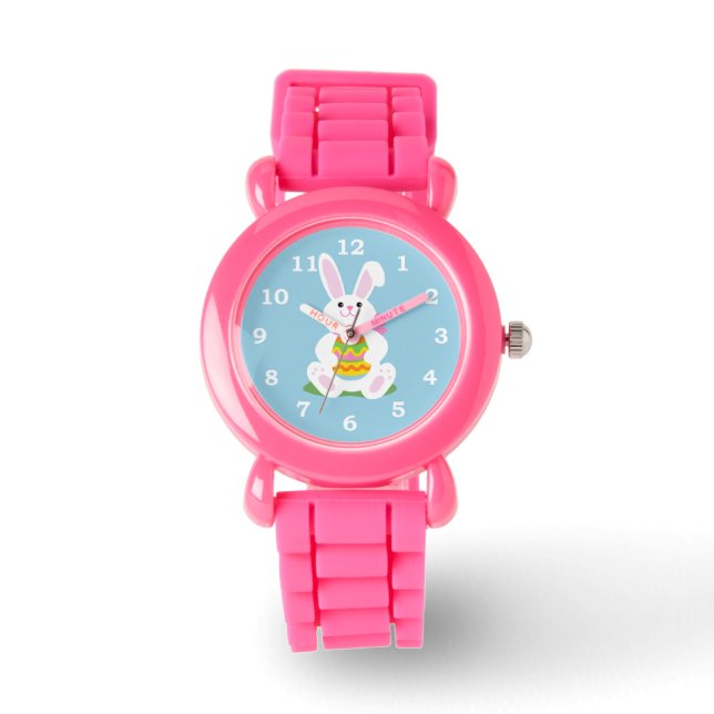 Reloj De Pulsera Pascua ~ Conejo lindo (Anverso)