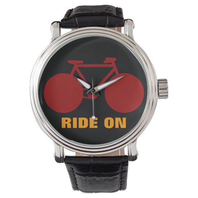 Reloj De Pulsera "paseo en" idea de la bicicleta (Anverso)