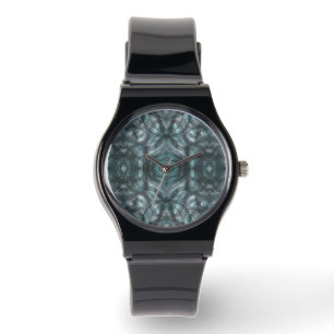 Reloj De Pulsera Pasillos Arte abstracto acuarela verde