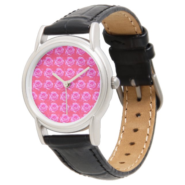 Reloj De Pulsera Pasión Rosa Rosa, (Angular)