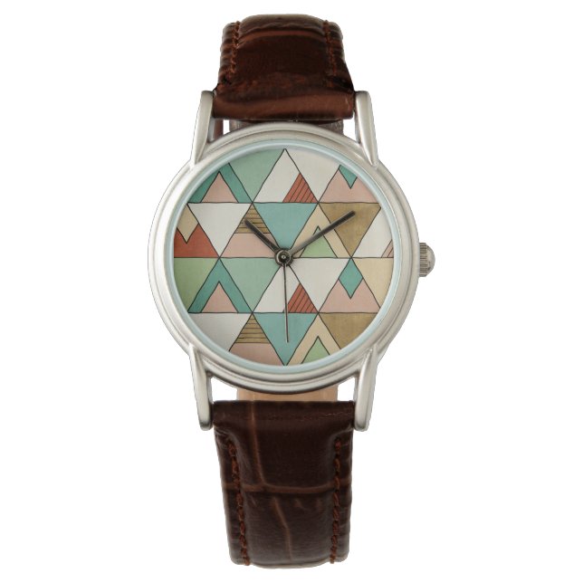Reloj De Pulsera Paso del suroeste de Geo | Patrón tribal dibujado  (Anverso)