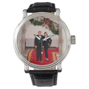 Reloj De Pulsera Pasos de Navidad del Presidente Donald Trump y Mel