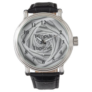 Reloj De Pulsera Pasos espirales en blanco y negro