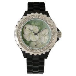 Reloj De Pulsera Pastel blanco crema suave Hydrangea Floral