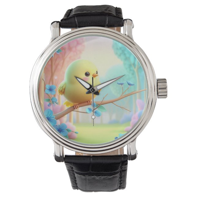 Reloj De Pulsera Pastel Bloom Keychain — Floral Charm for Bags & Ke (Anverso)