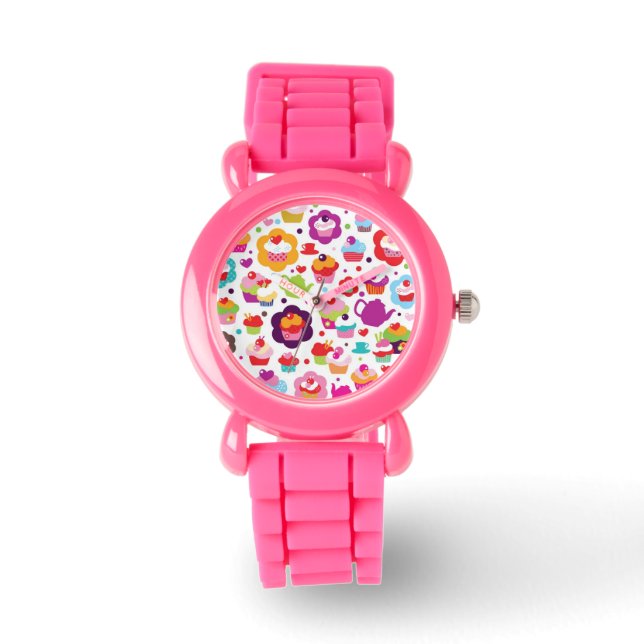 Reloj De Pulsera Pastel de café y té (Anverso)