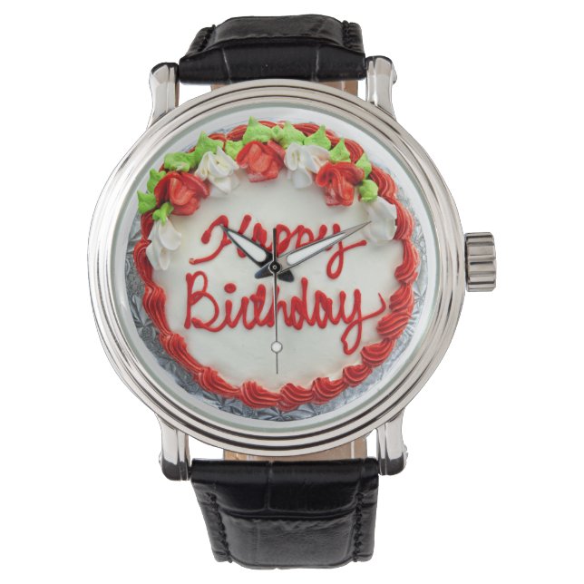 Reloj De Pulsera Pastel de cumpleaños (Anverso)