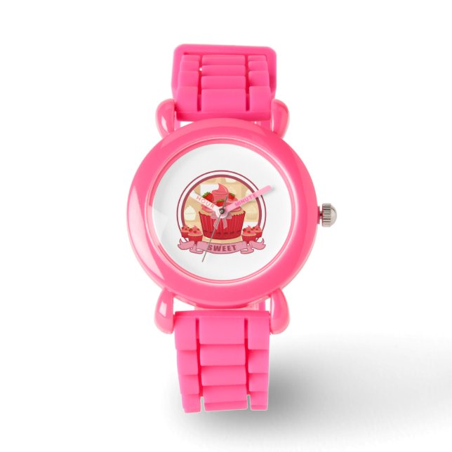 Reloj De Pulsera Pastel de fresa dulce (Anverso)