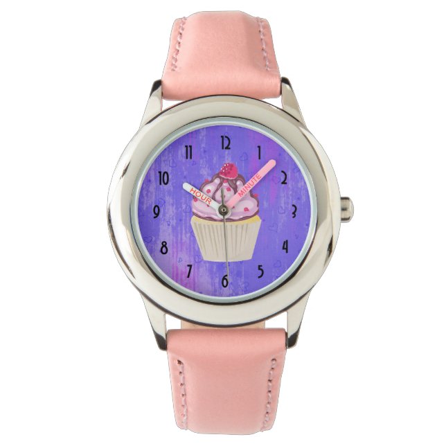 Reloj De Pulsera Pastel dulce con frambuesa encima (Anverso)