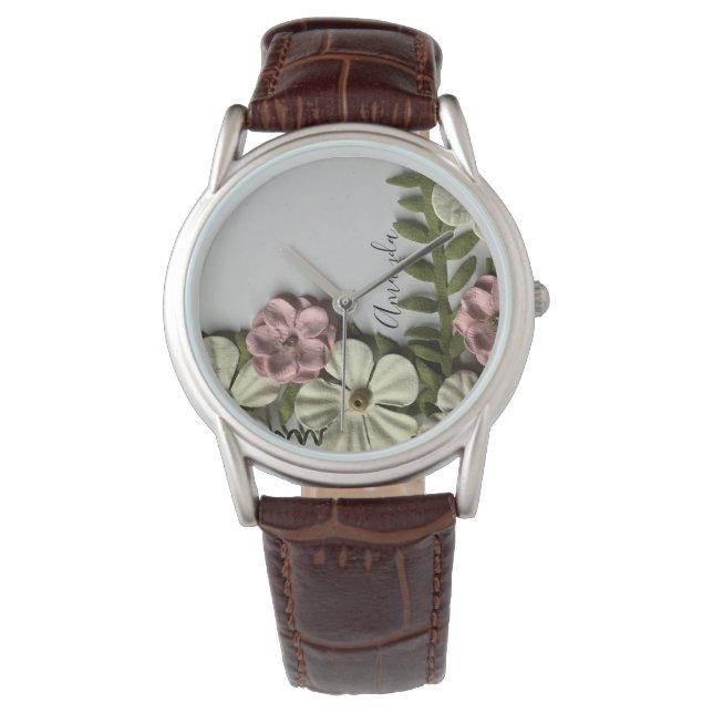 Reloj De Pulsera Pastel Floral Garden (Anverso)