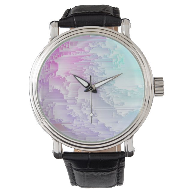 Reloj De Pulsera Pastel Glitch (Anverso)