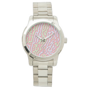 Reloj De Pulsera Pastel Kawaii Resumen Diseño de la Lucha Colorida