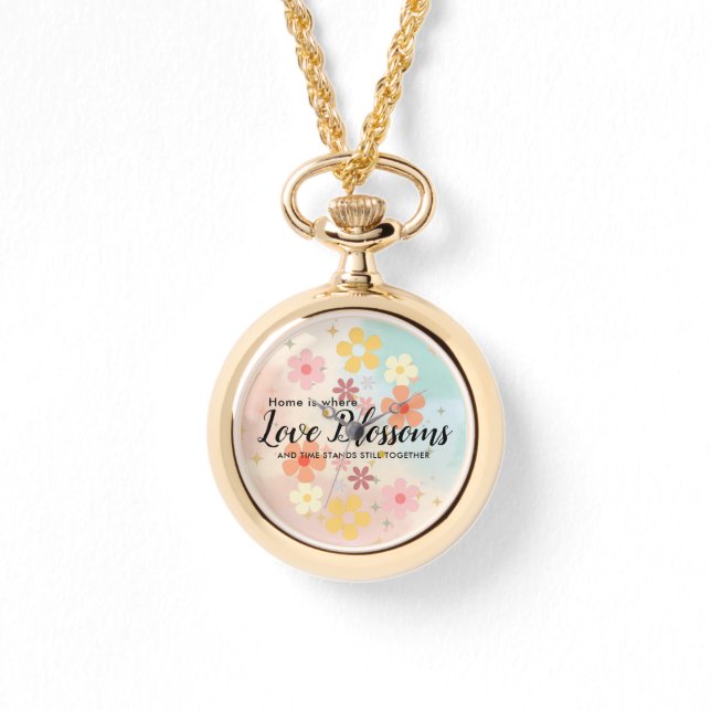 Reloj De Pulsera Pastel Shade Petals Alloy Chains Neckle eWatch (Anverso)