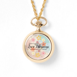 Reloj De Pulsera Pastel Shade Petals Alloy Chains Neckle eWatch