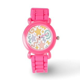 Reloj De Pulsera Pastel Starburst Doodles