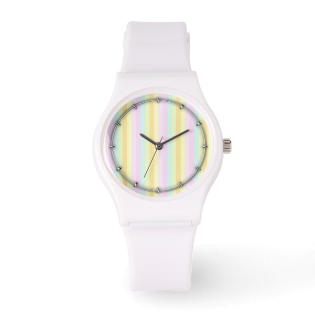 Reloj De Pulsera Pastels Vertical Stripes (Anverso)