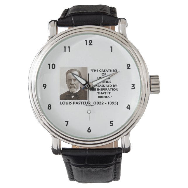 Reloj De Pulsera Pasteur Greatness Of Human Actions Inspiration (Anverso)