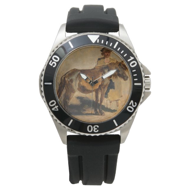 Reloj De Pulsera Pastor con caballo (equino) (Anverso)