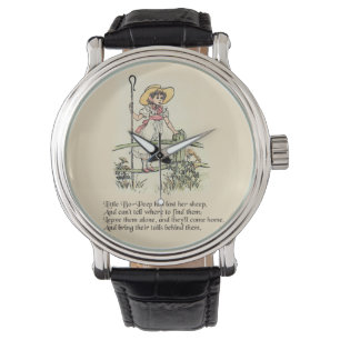 Reloj De Pulsera Pastorcita Bo-Peep: Clásico de Kate Greenaway para