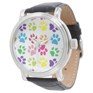 Reloj De Pulsera Patas Coloridas, Patas de Perro, Patas de Gato