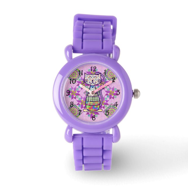Reloj De Pulsera Patchwork Kitty (Anverso)
