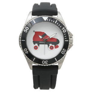 Reloj De Pulsera patín derby de roller de quad rojo
