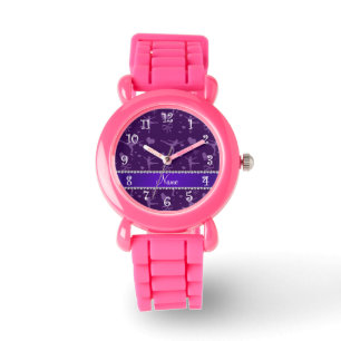 Reloj De Pulsera Patinaje artístico púrpura conocido personalizad