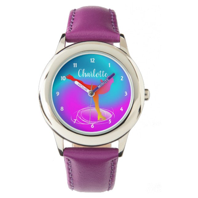 Reloj De Pulsera Patinaje artístico sobre hielo patinador artístico (Anverso)