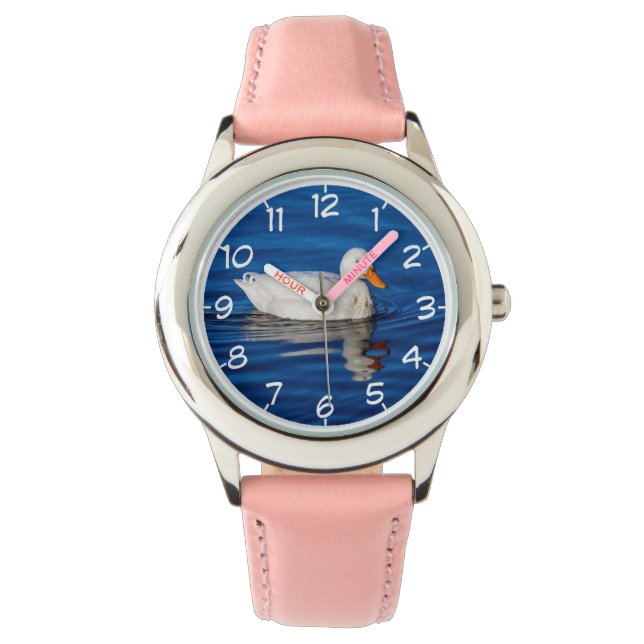 Reloj De Pulsera Pato blanco pequeño (Anverso)