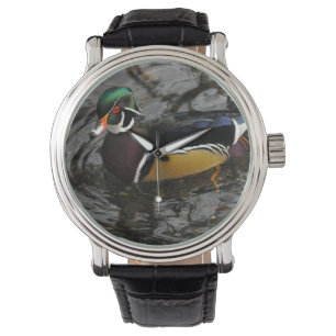 Reloj De Pulsera Pato de madera macho en Crystal Springs Rhododendr