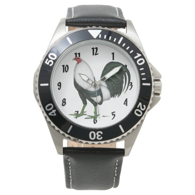 Reloj De Pulsera Pato de plata gamecock (Anverso)