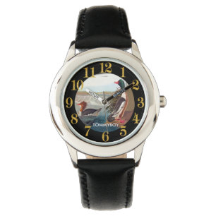 Reloj De Pulsera Patos mallard en el lago.Natación