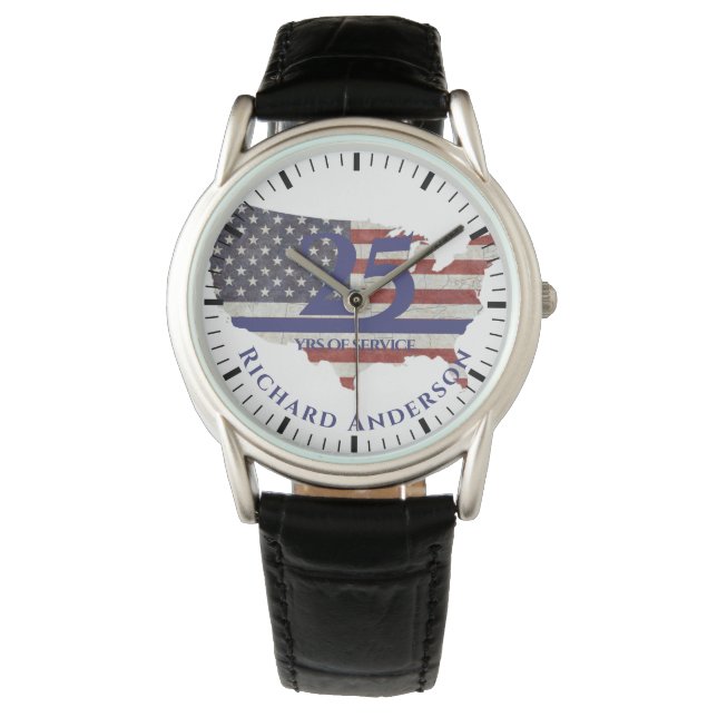 Reloj De Pulsera Patria de la retirada de la FLAG de Estados Unidos (Anverso)