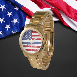 Reloj De Pulsera Patria de la retirada de la FLAG de Estados Unidos
