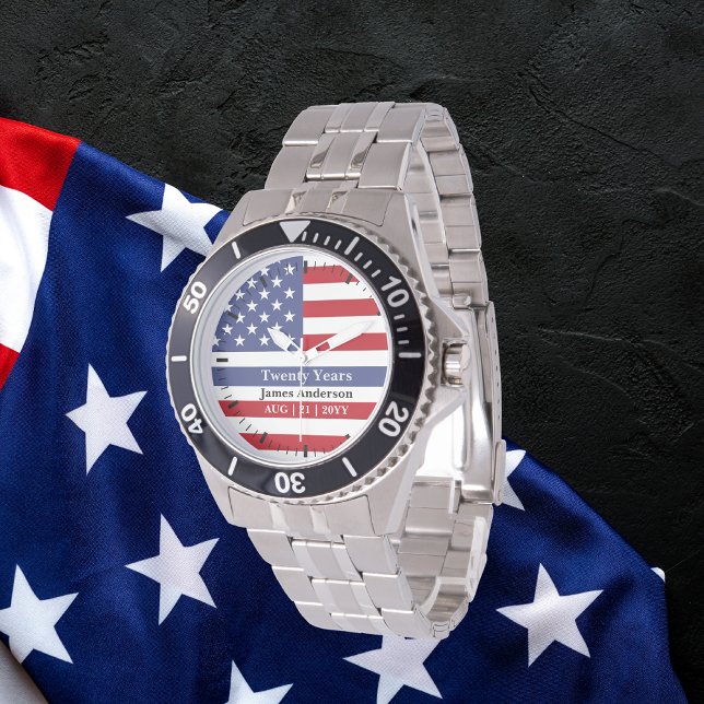 Reloj De Pulsera Patria de la retirada de la FLAG de Estados Unidos (Subido por el creador)