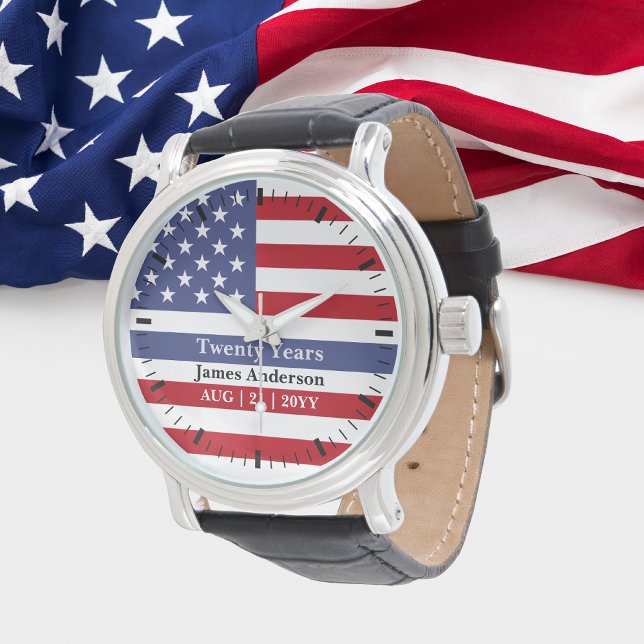Reloj De Pulsera Patria de la retirada de la FLAG de Estados Unidos (Subido por el creador)