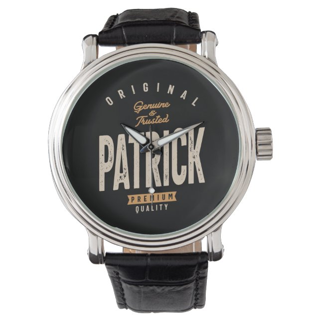 Reloj De Pulsera Patrick Nombre Personalizado - Funny Patrick (Anverso)