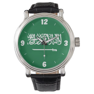 Reloj De Pulsera Patriota de Bandera Nacional de Arabia Saudita