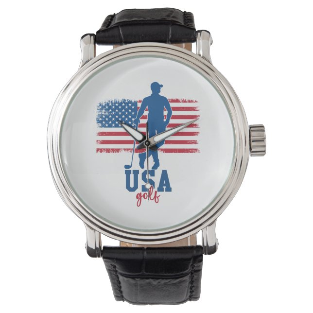 Reloj De Pulsera Patriotic Golf USA (Anverso)